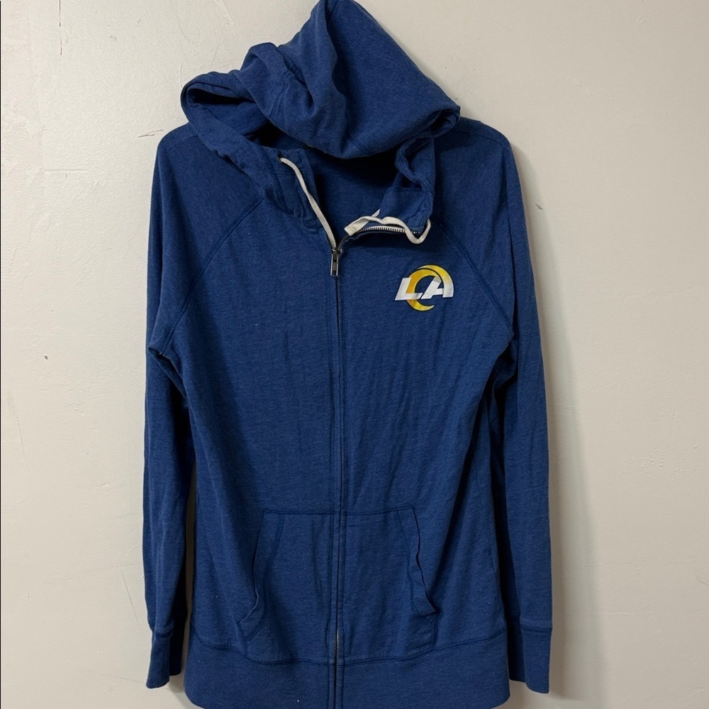 Blue Los Angeles Rams Zip-Up Hoodie
